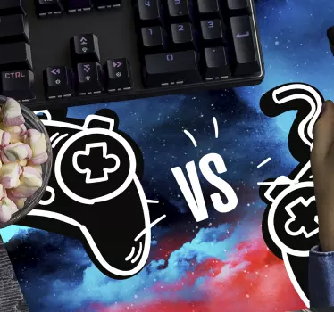 tapis de souris pour gamer Dessin abstrait de contrôleurs - TenStickers