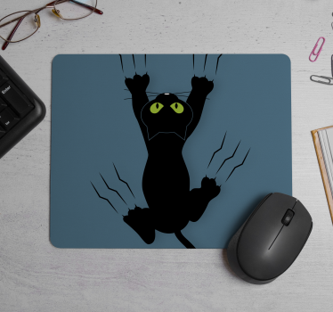 Tapis de souris original chat drôle attrapant le tapis - TenStickers