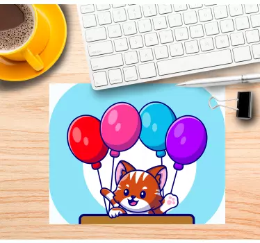Tapis de souris animé ballons de chat mignons - TenStickers