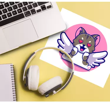 Tapis de souris animé mignon chat volant - TenStickers