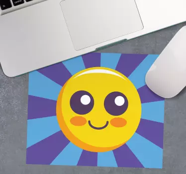 Tapis de souris animé visage de soleil heureux - TenStickers