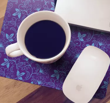 tapis de souris avec carte du monde Bleu violet mousseux - TenStickers