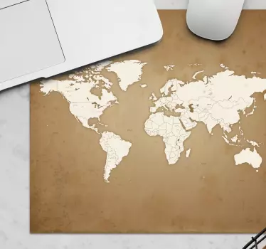 tapis de souris avec carte du monde Fond vintage - TenStickers