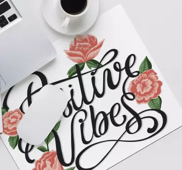 tapis de souris avec citation De bonnes ondes - TenStickers