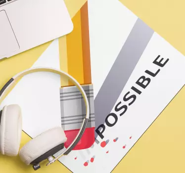 tapis de souris avec citation Rien n'est impossible - TenStickers