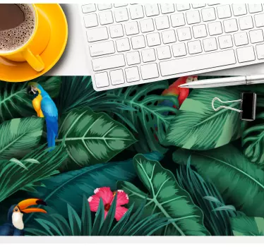 XXL Tapis de souris avec motif Arbres et petits oiseaux - TenStickers