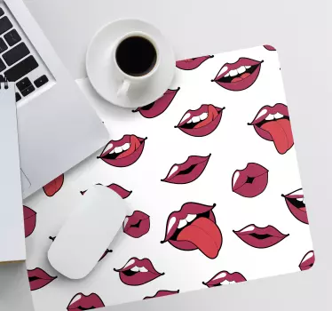 Tapis de souris avec motif Lèvres et langue abstraites - TenStickers