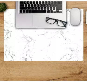 tapis de souris avec motif Marbre blanc - TenStickers
