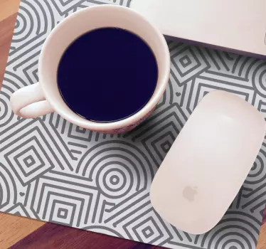 tapis de souris avec motif sticker géométrique abstrait - TenStickers