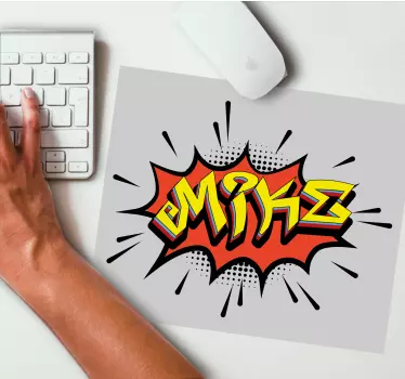 Tapis de souris avec nom Graffiti de style bombardement - TenStickers