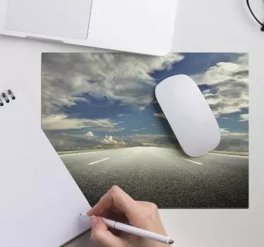 Tapis de souris carte du monde chemin de route - TenStickers