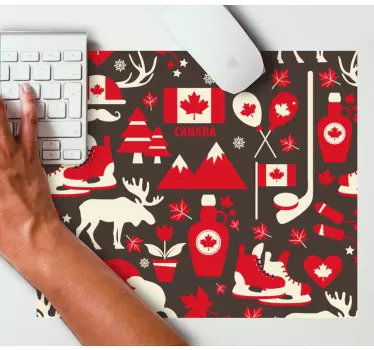 Tapis de souris carte du monde collection symboles canadiens - TenStickers