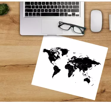 Tapis de souris carte du monde contour stylisé - TenStickers