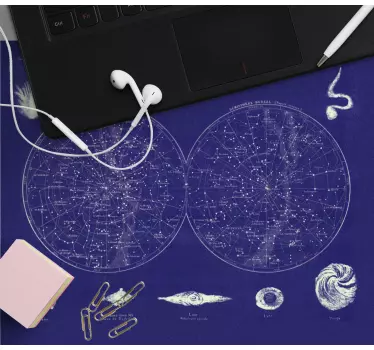 Tapis de souris carte du monde cosmos étoilé - TenStickers
