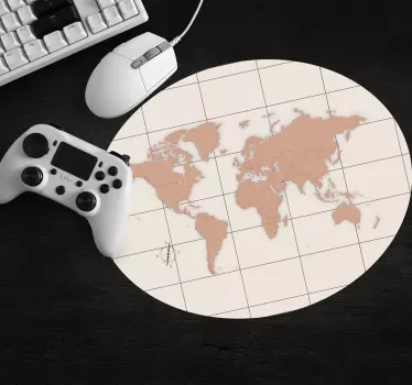 Tapis de souris carte du monde design élégant - TenStickers