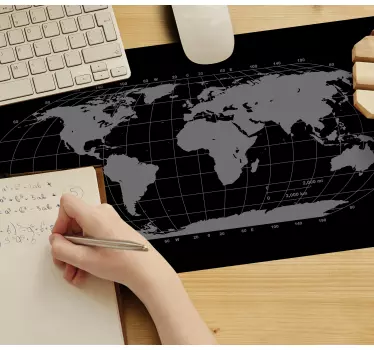 Tapis de souris carte du monde quadrillée - TenStickers