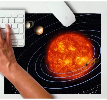 Tapis de souris carte du monde visualisation système solaire - TenStickers