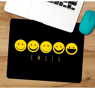 Tapis de souris citation collection emoji sourire - TenStickers