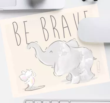 Tapis de souris citation compagnons animaux encourageants - TenStickers
