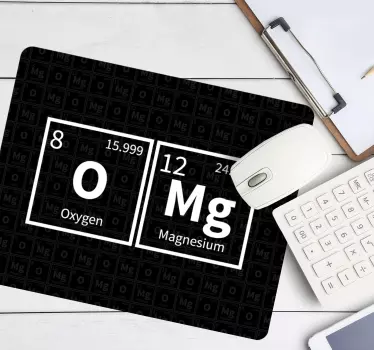 Tapis de souris citation design éléments chimiques - TenStickers
