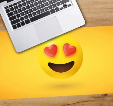 Tapis de souris citation expression emoji d'amour - TenStickers