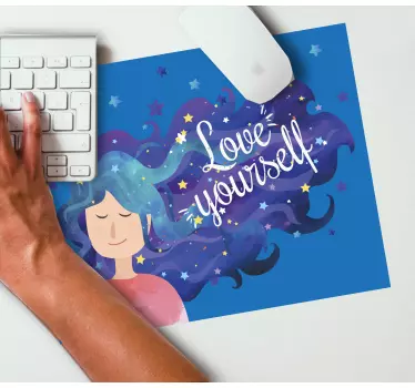 Tapis de souris citation inspiration cheveux étoilés - TenStickers