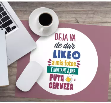 Tapis de souris citation invitation sociale amusante - TenStickers