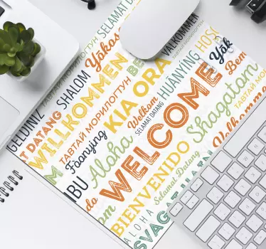 Tapis de souris citation message d'accueil coloré - TenStickers