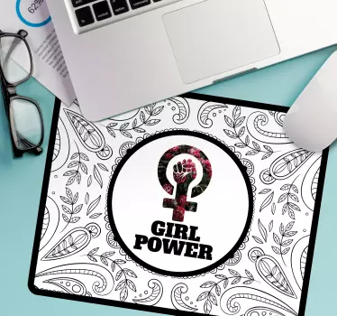 Tapis de souris citation symbole floral d'autonomisation - TenStickers