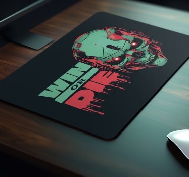 Tapis de souris gamer gagner ou mourir - TenStickers