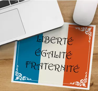 Tapis de souris Devise Française - TenStickers