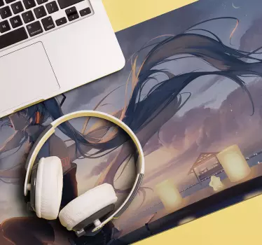 XXL tapis de souris fan anime Anime gamer fille - TenStickers