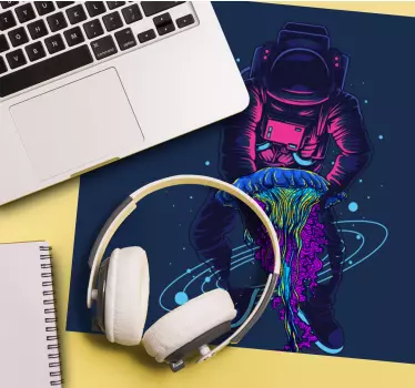 Tapis de souris gamer astronaute avec méduse - TenStickers