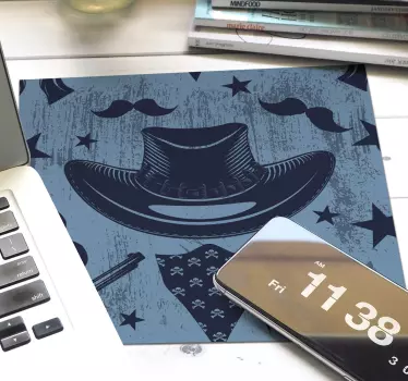 Tapis de souris gamer chapeau de cowboy vintage - TenStickers