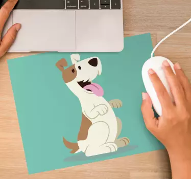 Tapis de souris gamer chiot cartoon joyeux - TenStickers