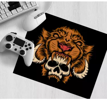 Tapis de souris gamer crâne d'animal féroce - TenStickers