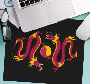 Tapis de souris gamer design dragon complexe - TenStickers
