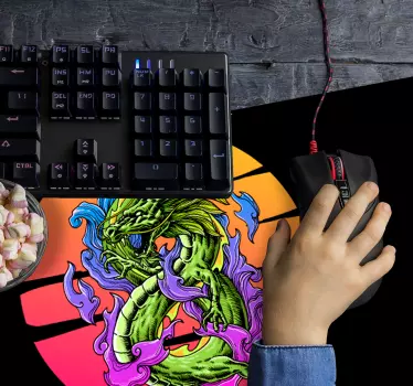 Tapis de souris gamer dragon féroce - TenStickers