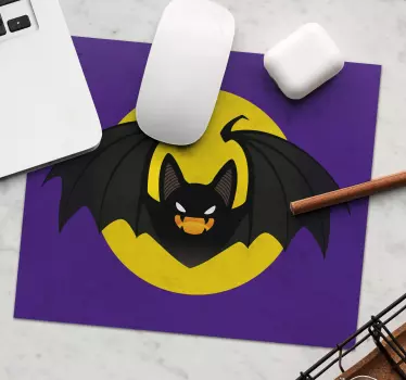 Tapis de souris gamer Écusson de chauve-souris effrayant - TenStickers