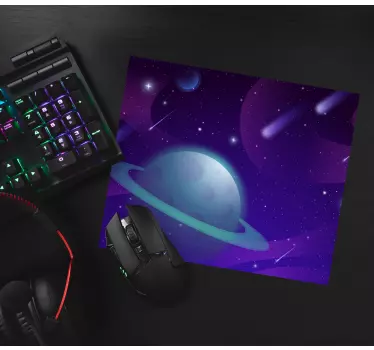 Tapis de souris gamer exploration des planètes galaxie - TenStickers