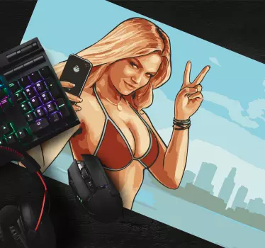 Tapis de souris gamer geste de personnage ludique - TenStickers