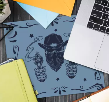 Tapis de souris gamer illustration cowboy tireur - TenStickers