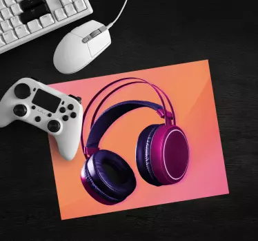 Tapis de souris gamer image de casque stylé - TenStickers