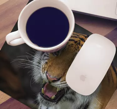 Tapis de souris gamer image de tigre féroce - TenStickers