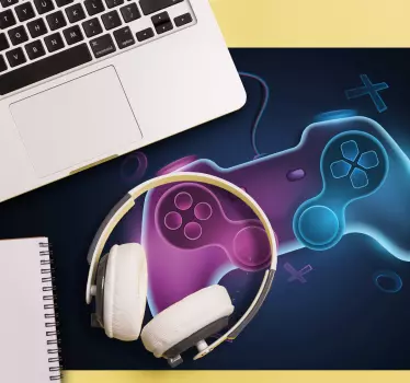 Tapis de souris gamer manettes de jeu colorées - TenStickers