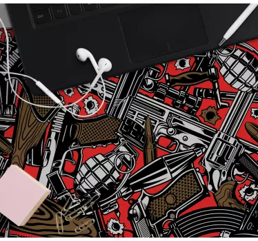 Tapis de souris gamer motif armes audacieuses - TenStickers