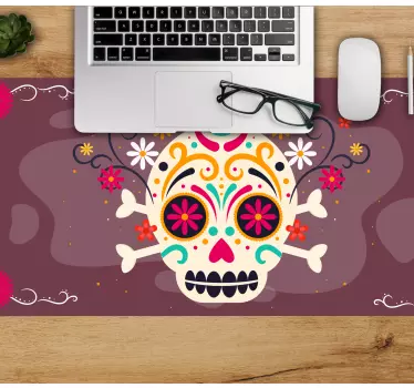 Tapis de souris gamer motif crâne coloré - TenStickers