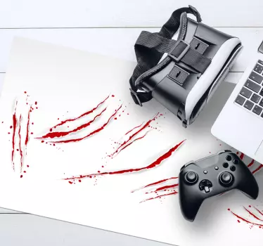 Tapis de souris gamer motif de griffes féroces - TenStickers