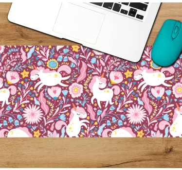 Tapis de souris gamer motif licornes ludiques - TenStickers