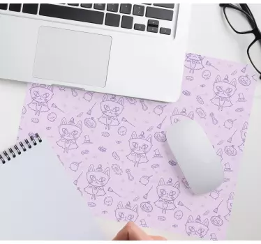 Tapis de souris gamer personnages de chats curieux - TenStickers